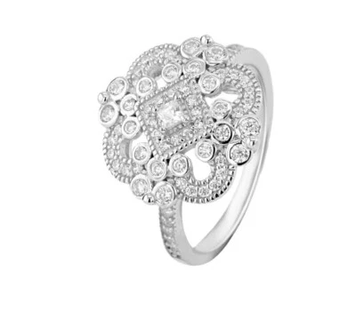 Anello Argento 925 Zirconi Di Giorgio Paris mis.12 - Immagine 1 di 4