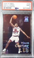 PSA 9 MINT 1998-99 Skybox Molten Metal Rookies #134 Vince Carter RC Rare Rookie