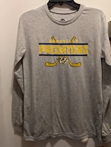 Nashville Predators NHL Boys XL (16-18) Gray Long Sleeve T Shirt NWT - Picture 1 of 7
