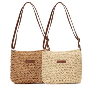 Women Summer Straw Crossbody Bag Women Beach Woven Shoulder Handbag Purse Bags - Picture 1 of 17