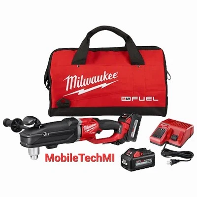 Milwaukee M18 FUEL SUPER HAWG 1/2" Right Angle Drill Kit 2x Batteries 2809-22 - Image 1 of 2