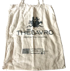 BORSA TOTE BAG GRECA SAVRO BEIGE SHOPPER 12"x15" 100% COTONE - Foto 1 di 12