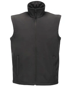 MENS REGATTA CLASSIC SOFTSHELL BODYWARMER - TRA820 - BLACK - LARGE - Picture 1 of 1