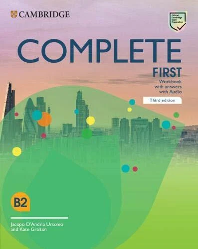 Cambridge COMPLETE FIRST B2 Workbook with Answers & Audio THIRD EDITION @ New - Image 1 of 1