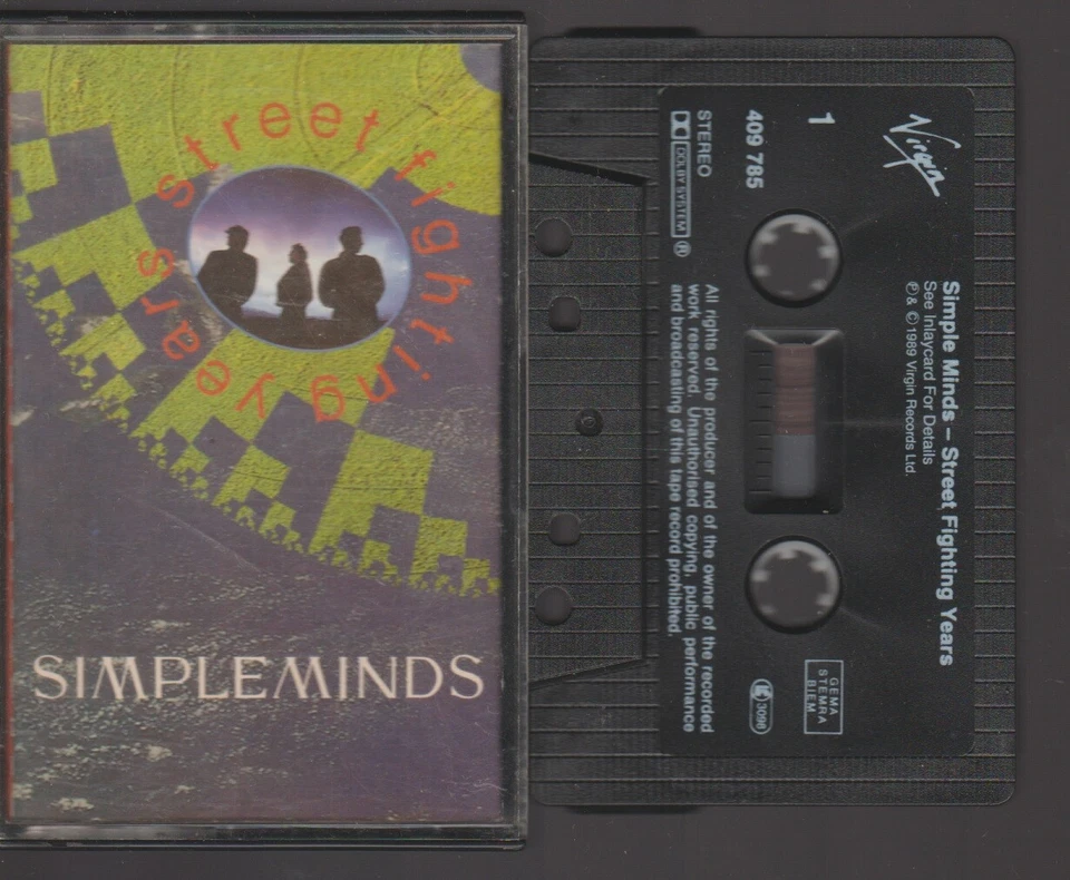 Simple Minds Cassette K7 Tape Mc Street Fighting Years West Germany - Madcjay - Photo 1/1