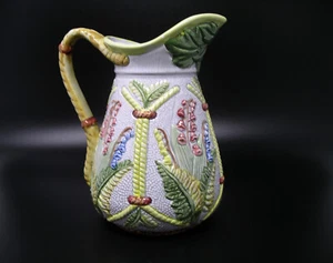 Jarra de cerámica de colección mayólica inglesa Samuel Lear lirio del valle y cuerda - Imagen 1 de 9