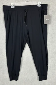 Libin Women's Joggers/Athletic Mid Rise Pants Elastic Waist Band Black 3XL NWT's - Picture 1 of 10