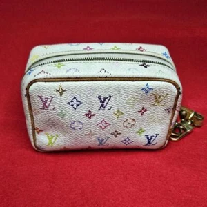 Louis Vuitton M58033 Wapiti Pouch Monogram Multicolor White Rare Japan Authentic - Picture 1 of 11