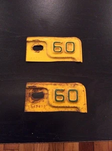 Vintage License Plate Tabs Michigan 1960 - Picture 1 of 1