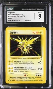 CGC 9 MINT Zapdos 2000 Base Set 2 20/130 Holo Pokemon Card psa - Picture 1 of 2