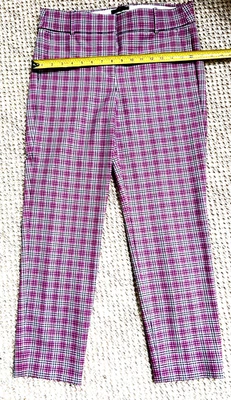 NEW J.CREW  Women's Cameron Pants in Pink, Black, White Plaid - Size 8 NWT - Image 1 of 4