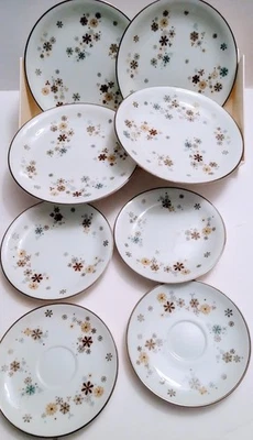 Noritake Corinth Starburst Dessert Plates & Saucers - image 1 of 4