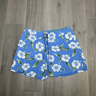 Pantalones Cortos Vintage Patagonia Para Mujer 13 Hawaianos Floral Cordón Azul Board Shorts Foto 1 de 4