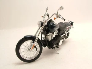 Harley Davidson Fxdbi Dyna Rue Bob 2006 Bleu Modèle de Moto 1:12 Maisto - Photo 1/4