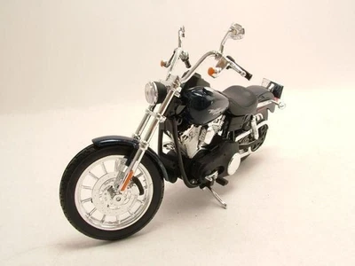 Harley Davidson FXDBI Dyna Street Bob 2006 Blu Modellmotocicletta 1:12 Maisto - Immagine 1 di 4
