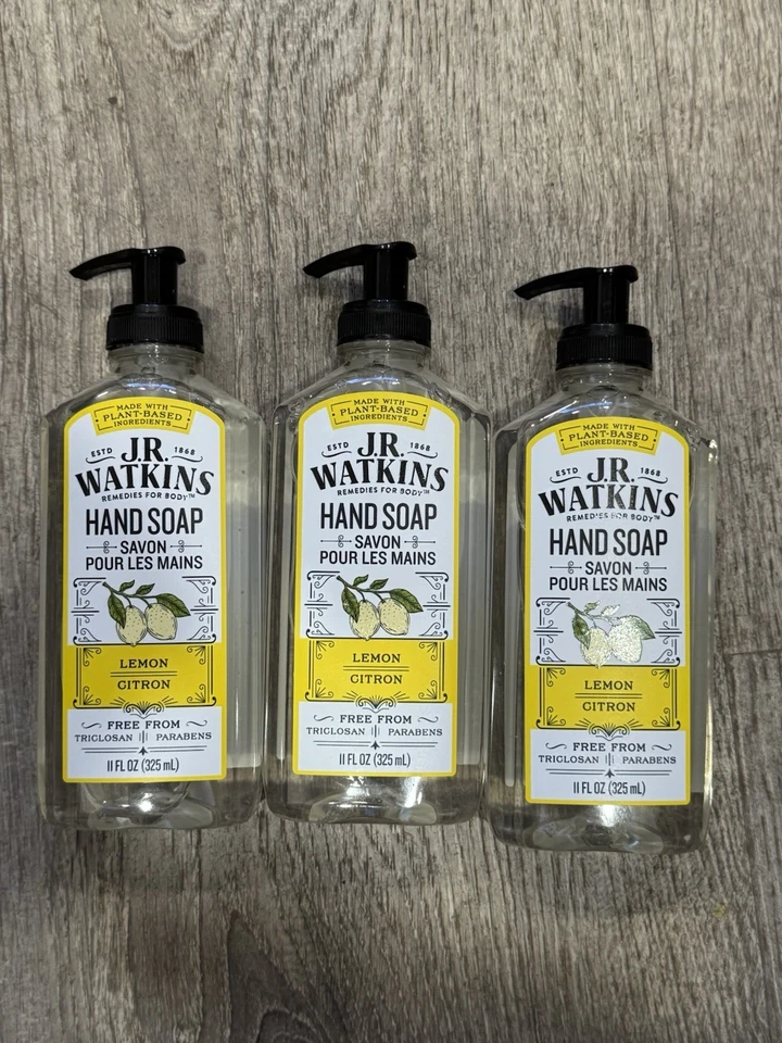 Pacote com 3!! Sabonete líquido para as mãos J.R. Watkins, limão, 11 onças cada. - Imagem 1 de 1