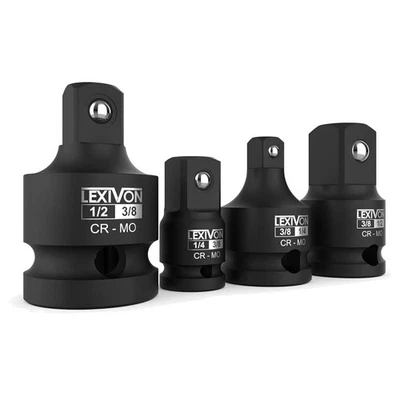 Impact Socket Adapter and Reducer 4-Piece Set | 1/4" - 3/8" - 1/2" Impact Dri... - Image 1 of 4
