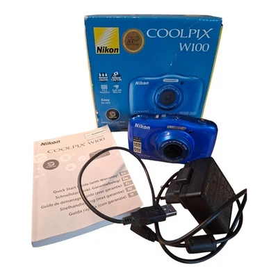 📷 Nikon Coolpix W100 13,2 MP wasserdicht – blau | OVP  | top 📷 - Bild 1 von 4