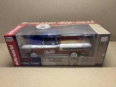 Chevrolet Chevy Cameo 1957 1:18 Auto World PEPSI Cola azul/blanco/rojo Foto 1 de 4