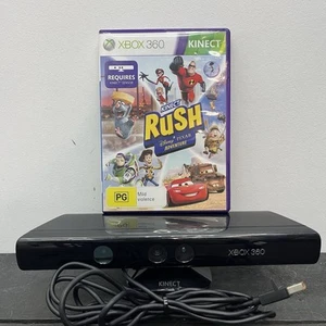 Microsoft Xbox 360 Kinect & Kinect Rush Game TESTED FREE TRACKED POSTAGE - Picture 1 of 23