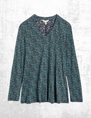 Женщин Seasalt Джерси верхний длинным рукавом 3⁄4 рукав матовый анемоны морской V шеи - Изображение 1 из 4