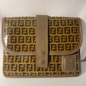 FENDI Zucchino Zucca Damen Umhängetasche Coated Canvas Dunkelbraun - Bild 1 von 14