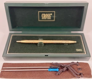 JWL #402-5 CROSS 22K ELECTROPLATED GOLD JEWELERS "SPRING" BALLPOINT PEN USA MADE - Picture 1 of 12