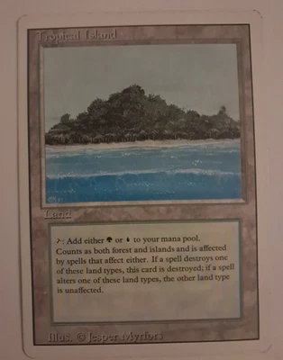 Tropical Island MP MTG Magic the Gathering Revised Reserved List - Image 1 of 4