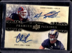 2008 Upper Deck Premier Aaron Schobel Chris Long Pairings automático #/42 Giants - Imagen 1 de 2