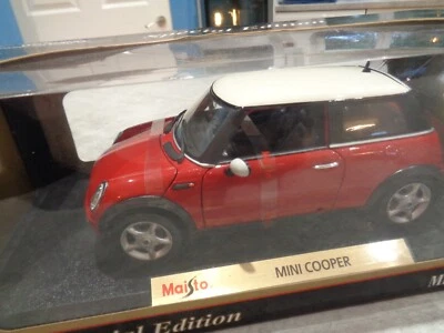 Maisto Special Edition Mini Cooper 1:18 Bright Red Never been out of the box - Image 1 of 4