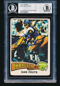 1975 Topps Signed Autographed DAN FOUTS Rookie #367 BGS BAS Authentic - Picture 1 of 2