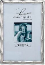 Lawrence Frames 710146 Silver Metal Bamboo Picture Frame 4 by 6inch