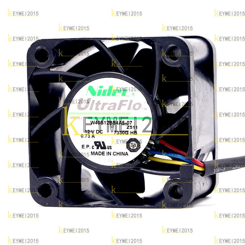 1PC Nidec 4028 W40S12BS4A5-07 DC12V 0.73A 4CM Axial Fan New - Image 1 of 1