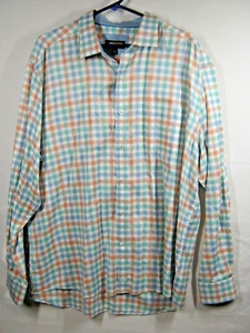 Johnston & Murphy Shirt Adult XXL Plaid Button Up Mens Dress Business Casual - Picture 1 of 8