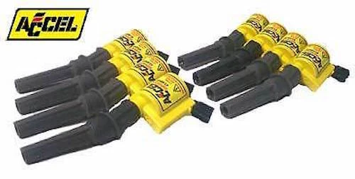 ACCEL SUPER COILS 140032 1999-04 03 02 01 00 FORD MUSTANG GT LIGHTNING HARLEY (8 - Image 1 of 1