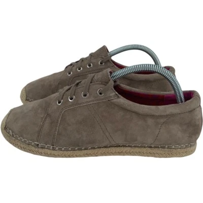 Zapatos planos Brian Atwood para mujer 8,5 Avita gamuza cuero con cordones alpargata Foto 1 de 4