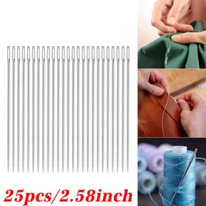 25pc/Set Large Eye Hand Sewing Needles, 2.4" Length Stitching Needles for Sewing - Picture 1 of 9