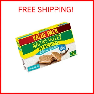 Nature Valley Biscuit Sandwiches, Coconut Butter, Snack Value Pack, 10 ct - Picture 1 of 1