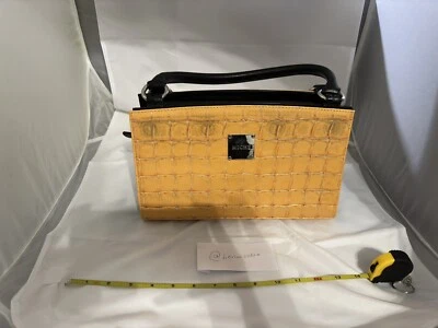 Capa bolsa Miche clássica concha Chloe couro sintético amarelo estampa de réptil - Imagem 1 de 4
