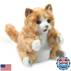 Folkmanis Orange Tabby Kitten Hand Puppet Orange, White, 1 EA - Picture 1 of 5
