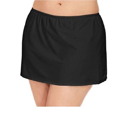New Island Escape Black Plus Size Swim Skirt Skort, Size US 16W NWT - Image 1 of 4