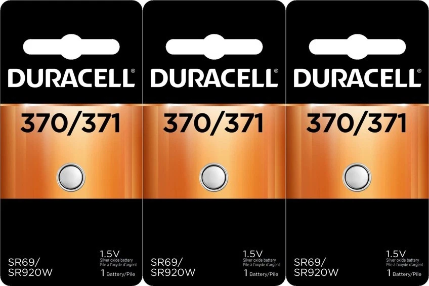 370/371 Batteries Replacement Watch Battery Equivalent Duracell x 3 - Image 1 of 1