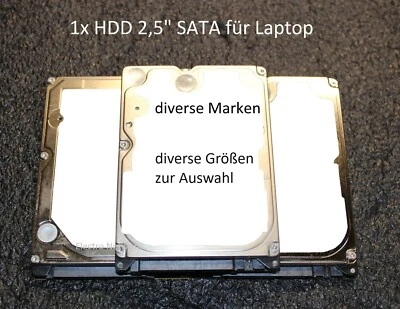 2,5 Zoll HDD SATA Laptop Notebook Festplatte ab 320Gb  500Gb 1Tb 2Tb  Top Marken - Bild 1 von 2