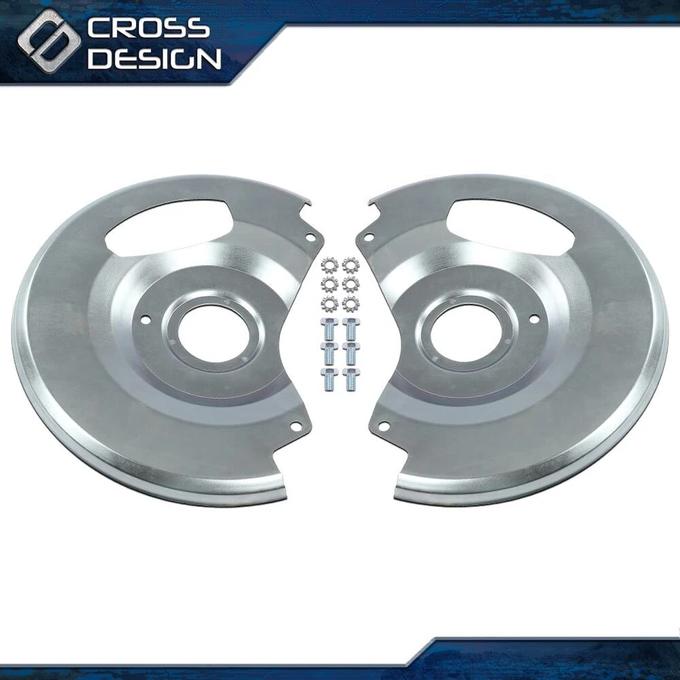 Placas de respaldo protectores antipolvo de freno de disco aptas para Chevy C10 GMC C15 C1500 1971-1987 Foto 1 de 4