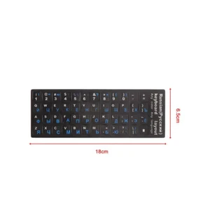 Russian Letters Keyboard Stickers Frosted PVC Language Keyboard Sticker - Afbeelding 1 van 19