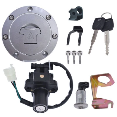 Kit de bloqueo de asiento interruptor de encendido tapa de gas combustible para Honda CBR600RR CBR900RR CBR600F4 Foto 1 de 4