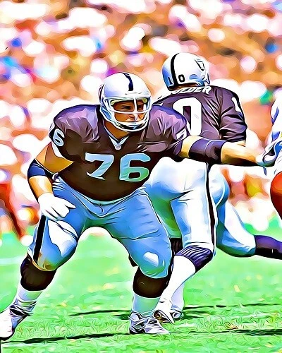 Steve Wisniewski GridironArt 8x10 art photo Los Angeles Oakland Raiders unsigned - Image 1 of 1