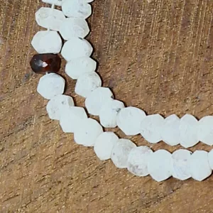Cuentas de rondelle facetadas de piedra lunar arco iris de 9 pulgadas joyas de piedras preciosas sueltas naturales - Imagen 1 de 3