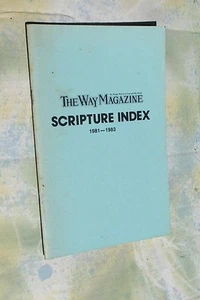 The Way Magazine Scripture Index 1981 - 1983 Reference Booklet FREE SHIP! - Picture 1 of 1
