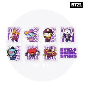 BrawlStars X BT21 Official Authentic Goods Epoxy Sticker Pack + Tracking Number